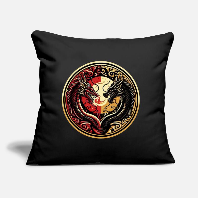 Drachen Sofakissen mit Füllung 45 x 45 cm