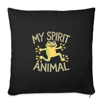 My Spirit Animal - Frosch - Sofakissen mit Füllung 45 x 45 cm - Schwarz - Vorne