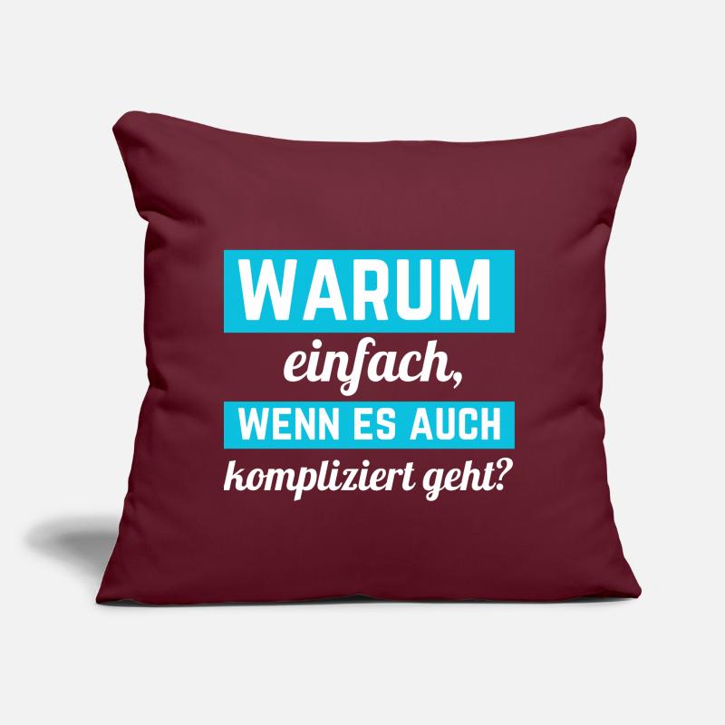 Kompliziert? Ja, bitte! Lustiges Statement-Design Sofakissen mit Füllung 45 x 45 cm