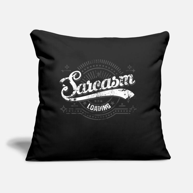 Sarcasm Loading Graphic Distressed Vintage Font Sofa pillow with filling 45cm x 45cm