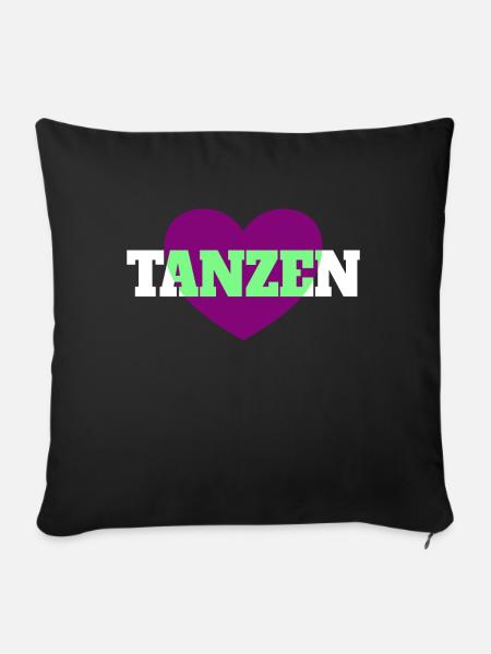 Tanzen - Sofakissen mit Füllung 45 x 45 cm - Schwarz