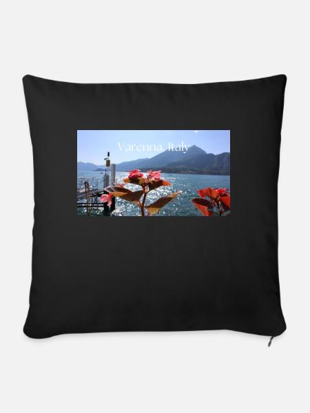 Varenna, Italien - Sofakissen mit Füllung 45 x 45 cm - Schwarz