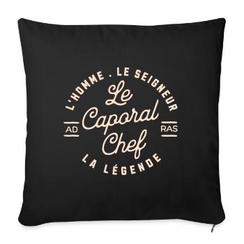 Le Caporal-Chef - LE SEIGNEUR B - Coussin et housse de 45 x 45 cm - noir - Devant