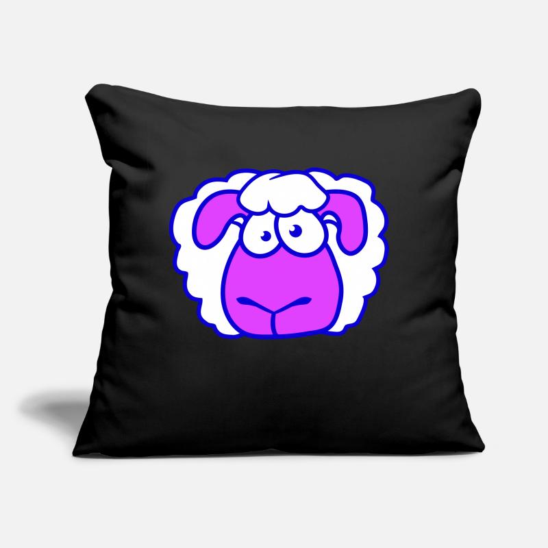 Dummes Schaf Gesicht Kopf Lustig Ängstlich Cool Sofakissen mit Füllung 45 x 45 cm