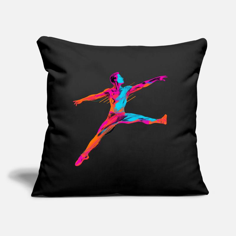 Danseur de ballet masculin Synthwave Coussin et housse de 45 x 45 cm