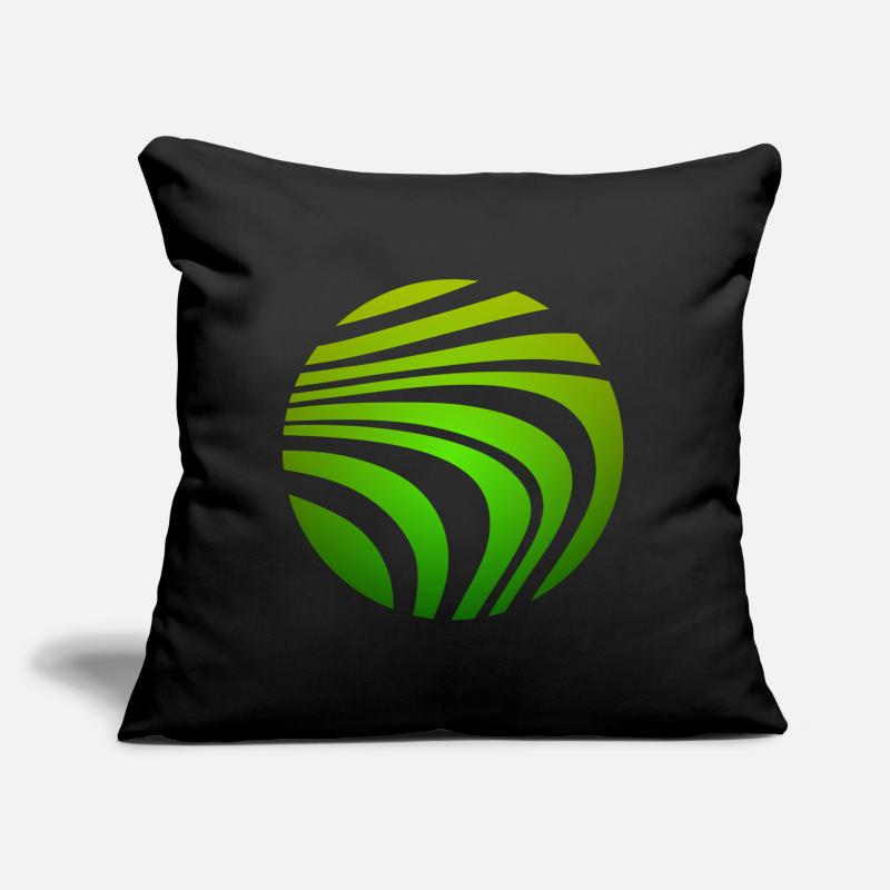 Psychedelic Pattern Green Gradient Sofa pillow with filling 45cm x 45cm