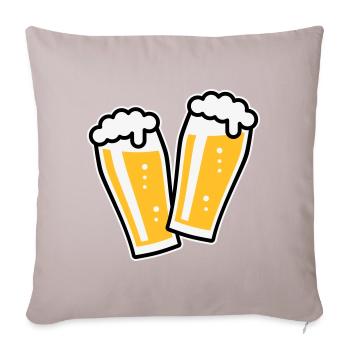 XDoppelter Willie (3) - Sofakissen mit Füllung 45 x 45 cm - helles Taupe - Vorne