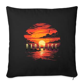 Sunset Sonnenuntergang Paradise - Sofa pillow with filling 45cm x 45cm - black - Front