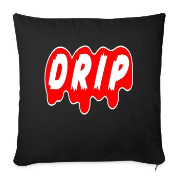 UN STYLE QUI COULE - Coussin et housse de 45 x 45 cm - noir - Devant