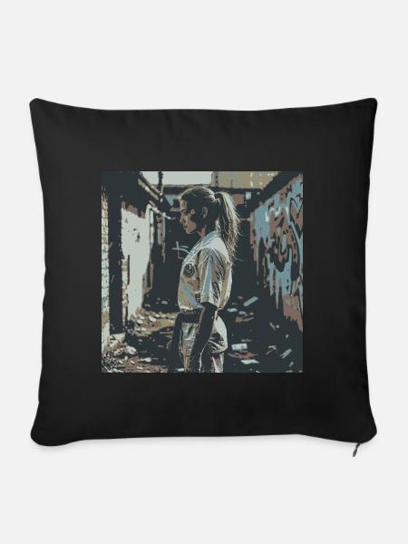 Focus - Streetfight - Sofakissen mit Füllung 45 x 45 cm - Schwarz