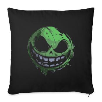 gruseliges gesicht - halloween trick or treat - Sofakissen mit Füllung 45 x 45 cm - Schwarz - Vorne