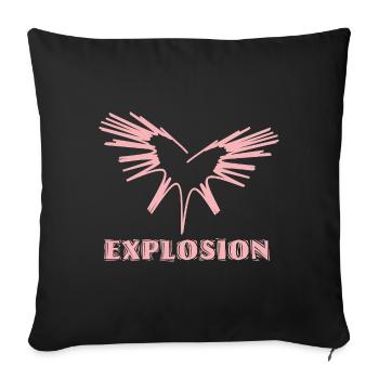 Love Explosion - Sofa pillow with filling 45cm x 45cm - black - Front
