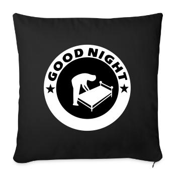 Good Night Good Night - Sofa pillow with filling 45cm x 45cm - black - Front