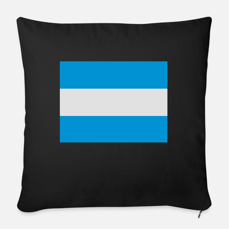 fahne_argentinien - Sofakissen mit Füllung 45 x 45 cm - Schwarz