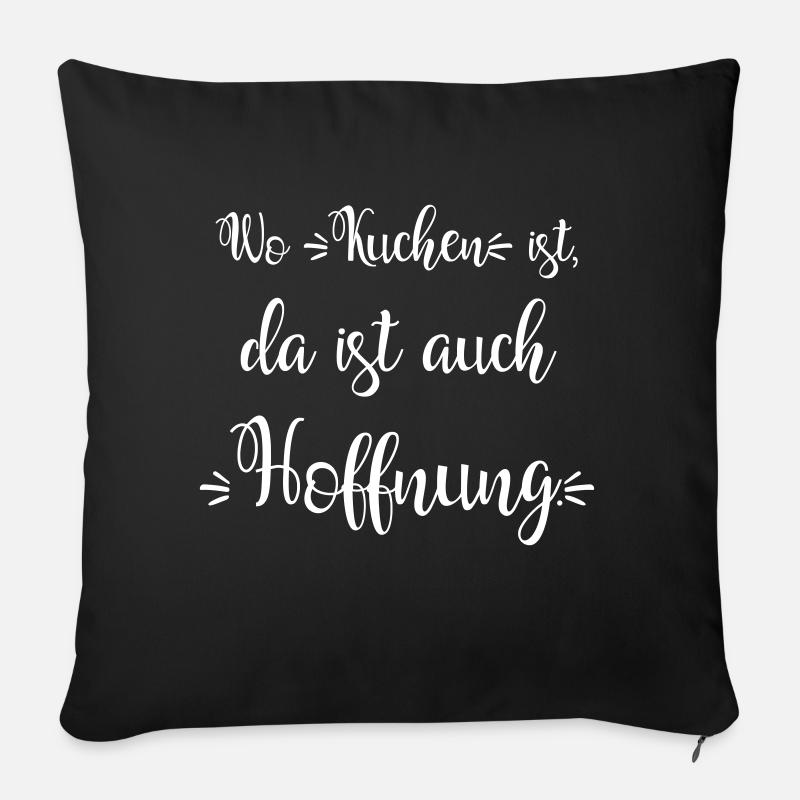 Kuchen ist Liebe! - Sofakissen mit Füllung 45 x 45 cm - Schwarz