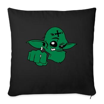 Troll - Sofakissen mit Füllung 45 x 45 cm - Schwarz - Vorne