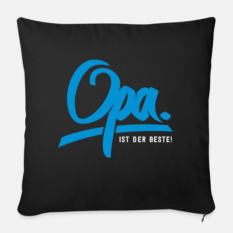 Opa ist der Beste - Sofakissen mit Füllung 45 x 45 cm - Schwarz