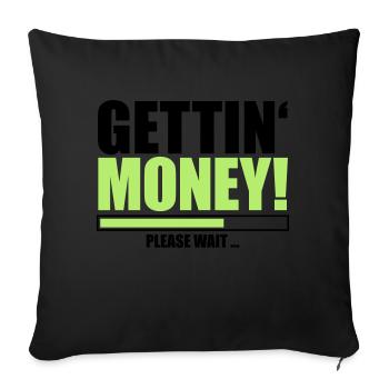 chargement s'il vous plaît loin chargement barre de chargement buendel geldsc - Coussin et housse de 45 x 45 cm - noir - Devant