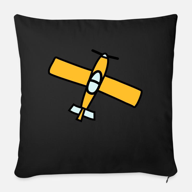 Airplane Design - Sofakissen mit Füllung 45 x 45 cm - Schwarz