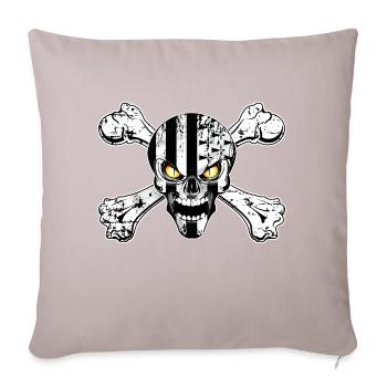 breizh skull 06 - Coussin et housse de 45 x 45 cm - taupe clair - Devant