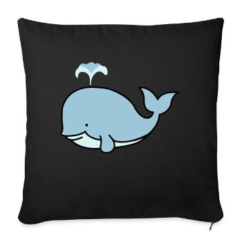 suesser_wal_02 - Coussin et housse de 45 x 45 cm - noir - Devant