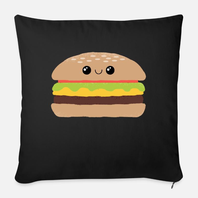 Burger - Sofakissen mit Füllung 45 x 45 cm - Schwarz