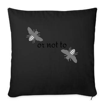 Abeille ou pas abeille - Coussin et housse de 45 x 45 cm - noir - Devant