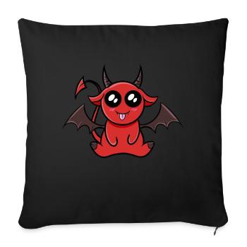 Devil Kawaii - Sofa pillow with filling 45cm x 45cm - black - Front