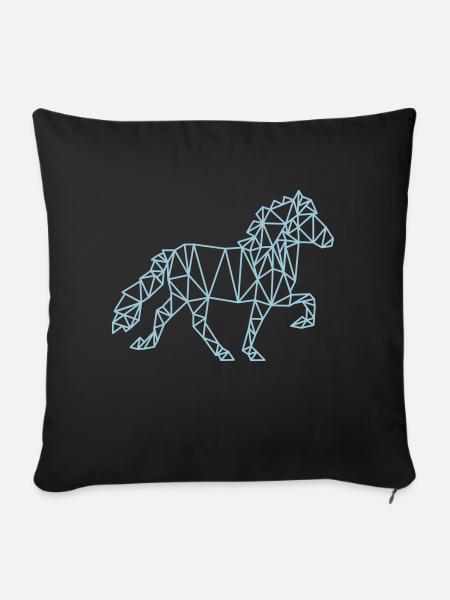 Isländer - Sofakissen mit Füllung 45 x 45 cm - Schwarz