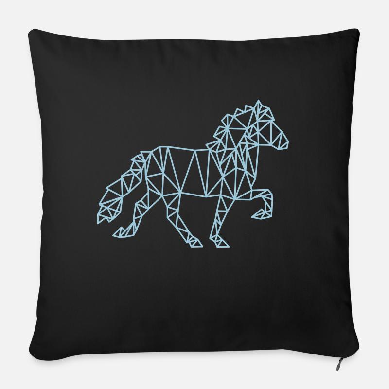 Islandais - Coussin et housse de 45 x 45 cm - noir
