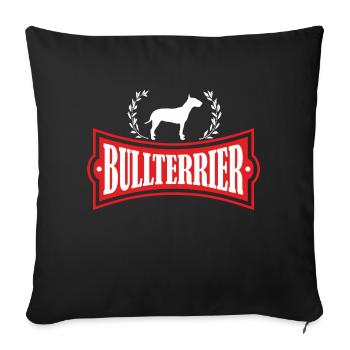 Bullterrier Race de chien - Coussin et housse de 45 x 45 cm - noir - Devant