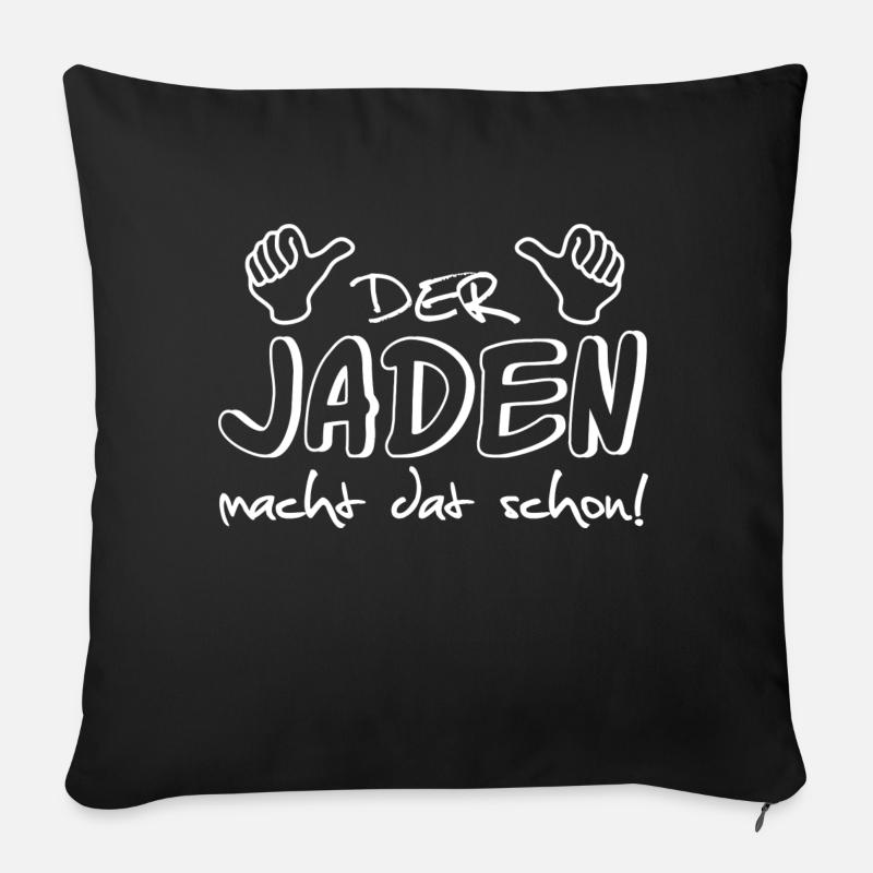 jaden - Sofakissen mit Füllung 45 x 45 cm - Schwarz
