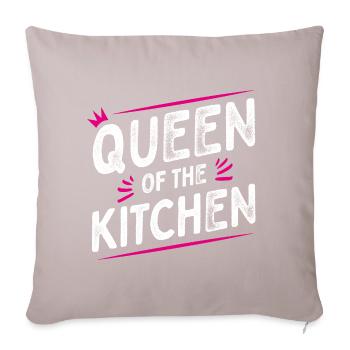 Queen of the Kitchen - Bonnet - Cuillerée - Coussin et housse de 45 x 45 cm - taupe clair - Devant