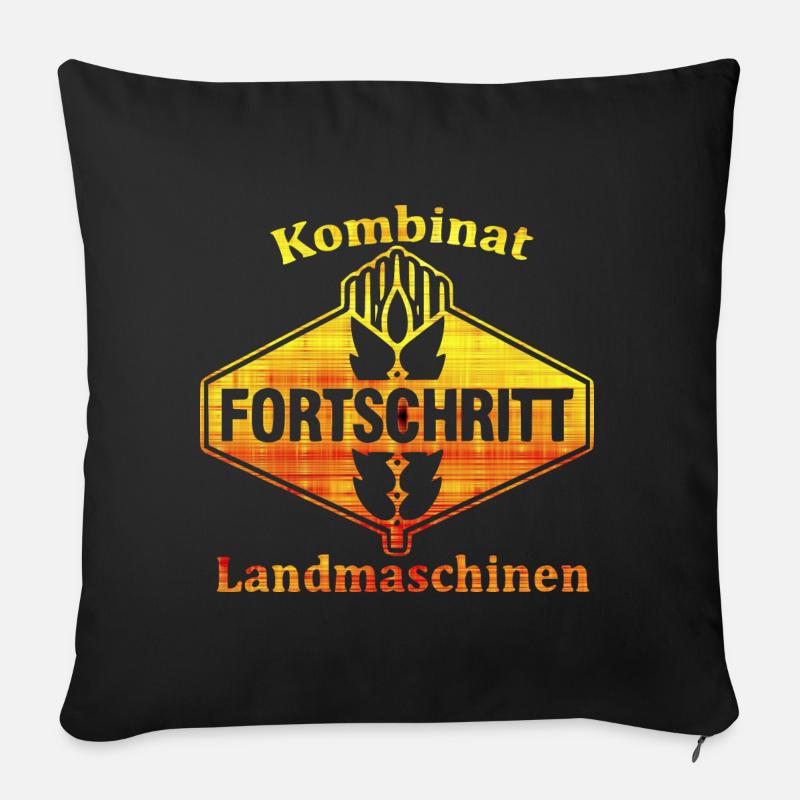 FORTSCHRITT - Kombinat IFA DDR - Sofakissen mit Füllung 45 x 45 cm - Schwarz