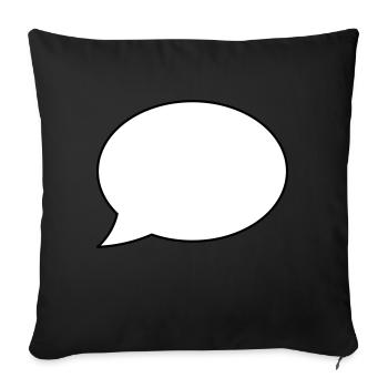 Speech bubble empty - Sofa pillow with filling 45cm x 45cm - black - Front