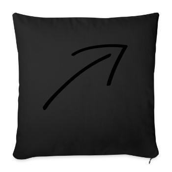 Flèche - Coussin et housse de 45 x 45 cm - noir - Devant