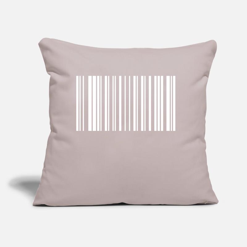 Code-barres de la paix Friedenszeichen Strichcode Symbole Coussin et housse de 45 x 45 cm