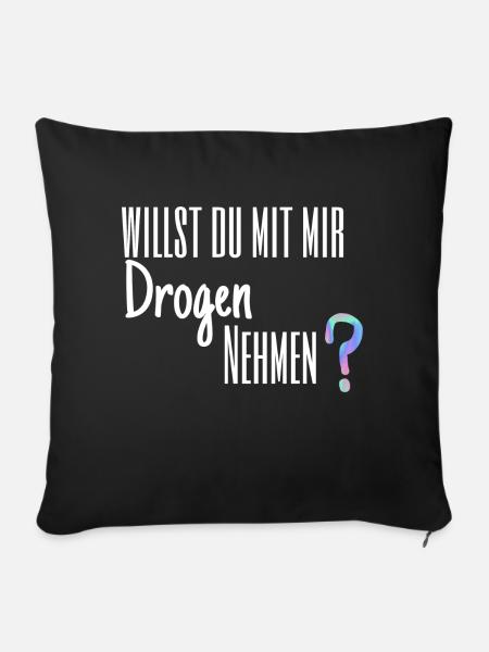 Willst du? - Sofakissen mit Füllung 45 x 45 cm - Schwarz