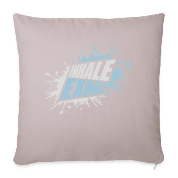 Inspirez expirez Yoga citation - Coussin et housse de 45 x 45 cm - taupe clair - Devant