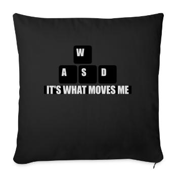c’est ce qui m’émeut - Coussin et housse de 45 x 45 cm - noir - Devant