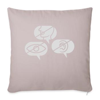 No seeing Hearing speak - Sofa pillow with filling 45cm x 45cm - light taupe - Front