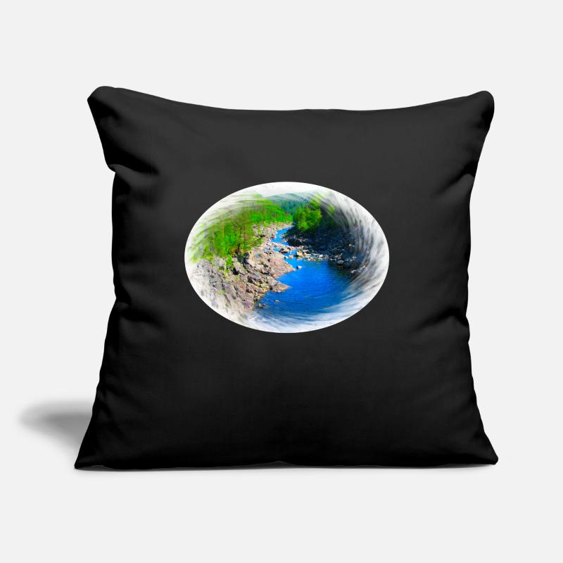 A river that flows through a valley in the Norwegian wilderness Sofa pillow with filling 45cm x 45cm