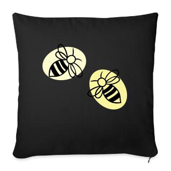 Bienen - Sofakissen mit Füllung 45 x 45 cm - Schwarz - Vorne