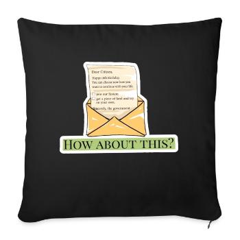 Cher citoyen - Coussin et housse de 45 x 45 cm - noir - Devant