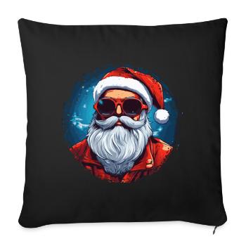 Merry Christmas - Sofa pillow with filling 45cm x 45cm - black - Front