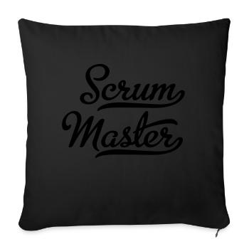 Scrum Master - Coussin et housse de 45 x 45 cm - noir - Devant