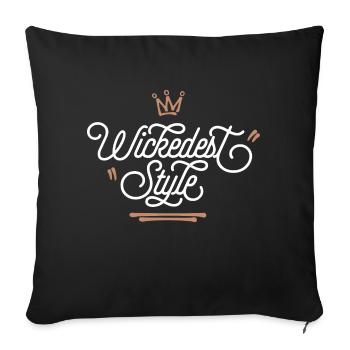 Wickedest Style Graffiti Tag Style Reggae - Sofa pillow with filling 45cm x 45cm - black - Front