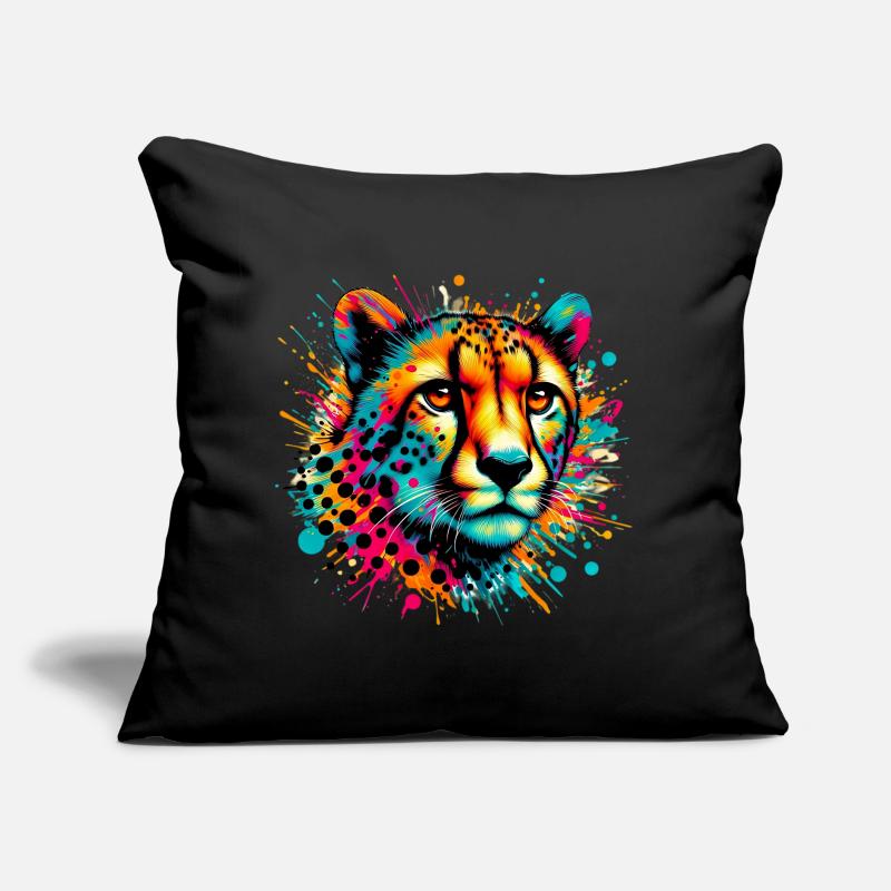 Guépard Coussin et housse de 45 x 45 cm
