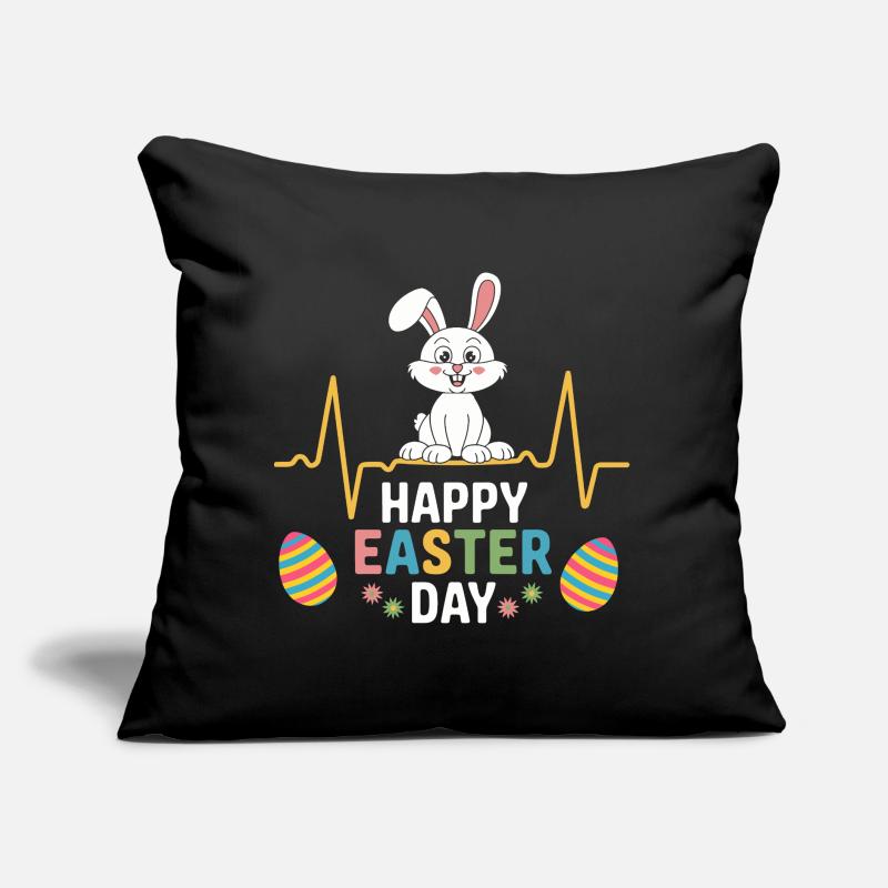 Happy Easter Day Bunny Easter Eggs Sofakissen mit Füllung 45 x 45 cm