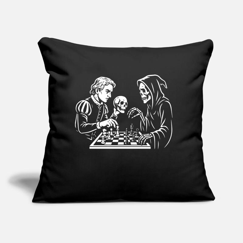 Hamlet spielt Schach mit Sensenmann Sofakissen mit Füllung 45 x 45 cm